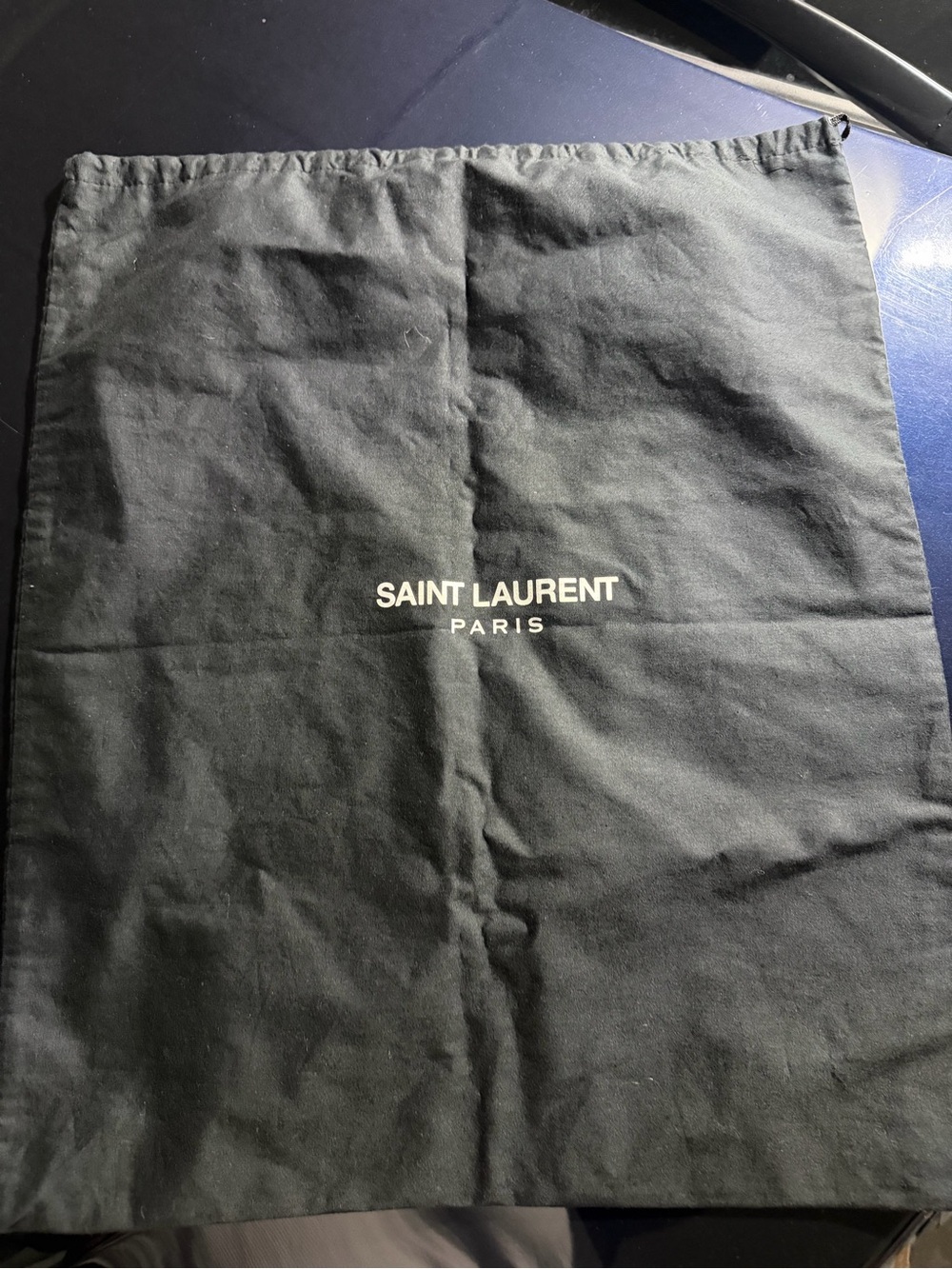 Saint Laurent Black large Drawstring dustbag H24in x W20in